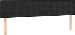 vidaXL - Hoofdborden - 2 - st - 80x5x78/88 - cm - fluweel - zwart