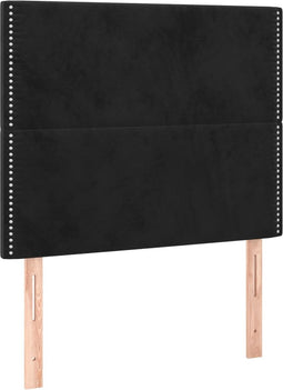 vidaXL - Hoofdborden - 2 - st - 80x5x78/88 - cm - fluweel - zwart
