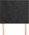 vidaXL - Hoofdborden - 2 - st - 80x5x78/88 - cm - fluweel - zwart