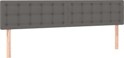 vidaXL - Hoofdborden - 2 - st - 80x5x78/88 - cm - kunstleer - grijs