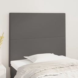 vidaXL - Hoofdborden - 2 - st - 80x5x78/88 - cm - kunstleer - grijs