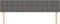 vidaXL - Hoofdborden - 2 - st - 80x5x78/88 - cm - kunstleer - grijs