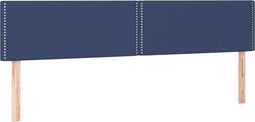 vidaXL - Hoofdborden - 2 - st - 80x5x78/88 - cm - stof - blauw