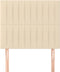 vidaXL - Hoofdborden - 2 - st - 80x5x78/88 - cm - stof - crèmekleurig