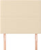 vidaXL - Hoofdborden - 2 - st - 80x5x78/88 - cm - stof - crèmekleurig