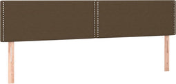 vidaXL - Hoofdborden - 2 - st - 80x5x78/88 - cm - stof - donkerbruin