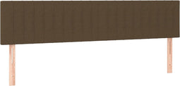 vidaXL - Hoofdborden - 2 - st - 80x5x78/88 - cm - stof - donkerbruin