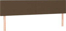 vidaXL - Hoofdborden - 2 - st - 80x5x78/88 - cm - stof - donkerbruin