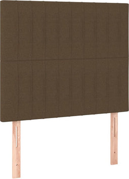 vidaXL - Hoofdborden - 2 - st - 80x5x78/88 - cm - stof - donkerbruin