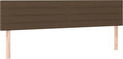 vidaXL - Hoofdborden - 2 - st - 80x5x78/88 - cm - stof - donkerbruin