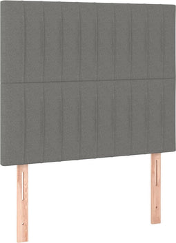 vidaXL - Hoofdborden - 2 - st - 80x5x78/88 - cm - stof - donkergrijs