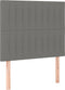 vidaXL - Hoofdborden - 2 - st - 80x5x78/88 - cm - stof - donkergrijs