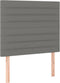 vidaXL - Hoofdborden - 2 - st - 80x5x78/88 - cm - stof - donkergrijs