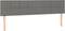 vidaXL - Hoofdborden - 2 - st - 80x5x78/88 - cm - stof - donkergrijs