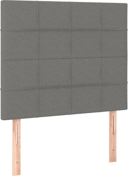 vidaXL - Hoofdborden - 2 - st - 80x5x78/88 - cm - stof - donkergrijs