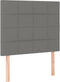 vidaXL - Hoofdborden - 2 - st - 80x5x78/88 - cm - stof - donkergrijs