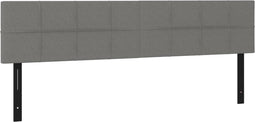 vidaXL - Hoofdborden - 2 - st - 80x5x78/88 - cm - stof - donkergrijs