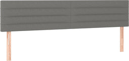 vidaXL - Hoofdborden - 2 - st - 80x5x78/88 - cm - stof - donkergrijs