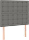 vidaXL - Hoofdborden - 2 - st - 80x5x78/88 - cm - stof - donkergrijs