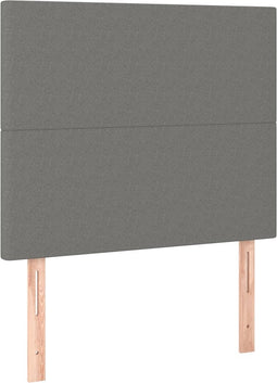 vidaXL - Hoofdborden - 2 - st - 80x5x78/88 - cm - stof - donkergrijs