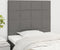vidaXL - Hoofdborden - 2 - st - 80x5x78/88 - cm - stof - donkergrijs