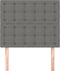 vidaXL - Hoofdborden - 2 - st - 80x5x78/88 - cm - stof - donkergrijs