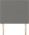 vidaXL - Hoofdborden - 2 - st - 80x5x78/88 - cm - stof - donkergrijs