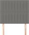 vidaXL - Hoofdborden - 2 - st - 80x5x78/88 - cm - stof - donkergrijs
