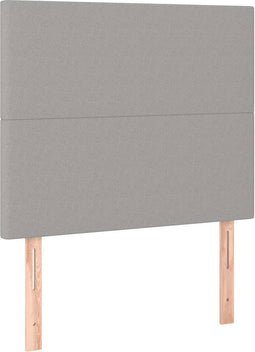vidaXL - Hoofdborden - 2 - st - 80x5x78/88 - cm - stof - lichtgrijs