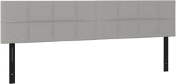 vidaXL - Hoofdborden - 2 - st - 80x5x78/88 - cm - stof - lichtgrijs