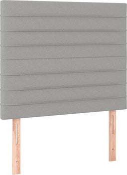 vidaXL - Hoofdborden - 2 - st - 80x5x78/88 - cm - stof - lichtgrijs