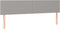 vidaXL - Hoofdborden - 2 - st - 80x5x78/88 - cm - stof - lichtgrijs