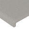 vidaXL - Hoofdborden - 2 - st - 80x5x78/88 - cm - stof - lichtgrijs
