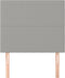 vidaXL - Hoofdborden - 2 - st - 80x5x78/88 - cm - stof - lichtgrijs