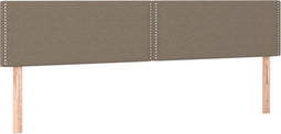 vidaXL - Hoofdborden - 2 - st - 80x5x78/88 - cm - stof - taupe