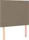 vidaXL - Hoofdborden - 2 - st - 80x5x78/88 - cm - stof - taupe