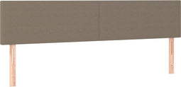 vidaXL - Hoofdborden - 2 - st - 80x5x78/88 - cm - stof - taupe