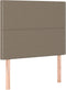 vidaXL - Hoofdborden - 2 - st - 80x5x78/88 - cm - stof - taupe