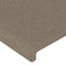 vidaXL - Hoofdborden - 2 - st - 80x5x78/88 - cm - stof - taupe