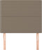 vidaXL - Hoofdborden - 2 - st - 80x5x78/88 - cm - stof - taupe
