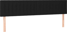 vidaXL - Hoofdborden - 2 - st - 80x5x78/88 - cm - stof - zwart