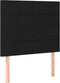 vidaXL - Hoofdborden - 2 - st - 80x5x78/88 - cm - stof - zwart