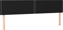 vidaXL - Hoofdborden - 2 - st - 80x5x78/88 - cm - stof - zwart