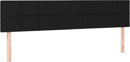 vidaXL - Hoofdborden - 2 - st - 80x5x78/88 - cm - stof - zwart