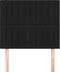 vidaXL - Hoofdborden - 2 - st - 80x5x78/88 - cm - stof - zwart