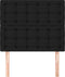 vidaXL - Hoofdborden - 2 - st - 80x5x78/88 - cm - stof - zwart