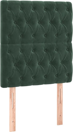 vidaXL-Hoofdborden-2-st-80x7x78/88-cm-fluweel-donkergroen