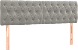 vidaXL-Hoofdborden-2-st-80x7x78/88-cm-fluweel-lichtgrijs