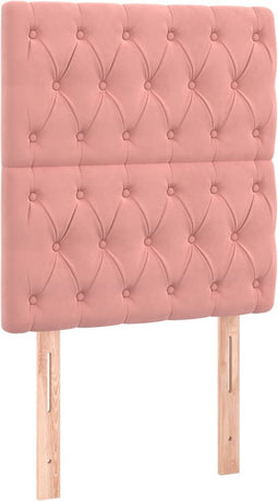 vidaXL - Hoofdborden - 2 - st - 80x7x78/88 - cm - fluweel - roze