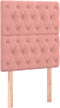 vidaXL - Hoofdborden - 2 - st - 80x7x78/88 - cm - fluweel - roze